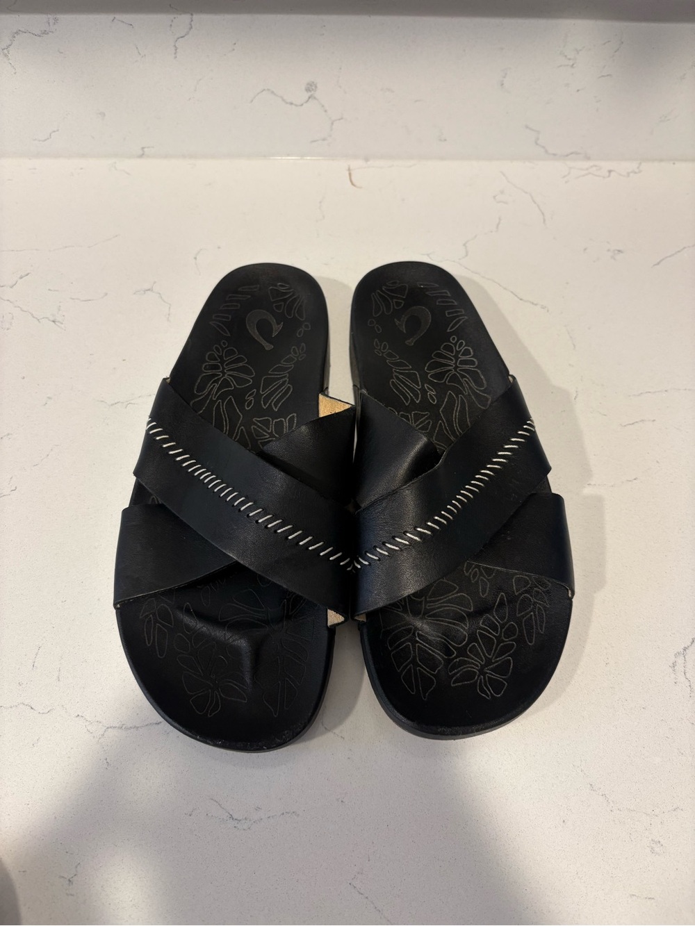 Women’s Black Olukai Slide Sandals